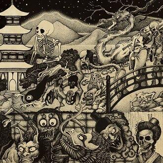 Cover of vinyl record NIGHT PARADE OF ONE HUNDRED DEMONS by artist EARTHLESS