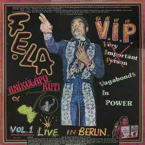 Cover of vinyl record V.I.P. by artist KUTI, FELA