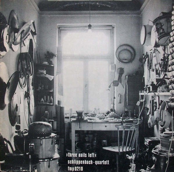 Cover of vinyl record THREE NAILS LEFT by artist SCHLIPPENBACH TRIO