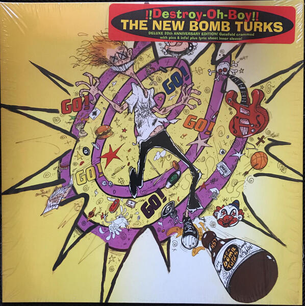Cover of vinyl record !!Destroy-Oh-Boy!! by artist NEW BOMB TURKS