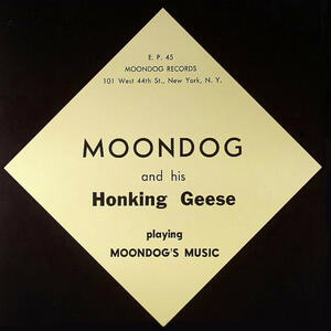 Cover of vinyl record PLAYING MOONDOG'S MUSIC by artist 