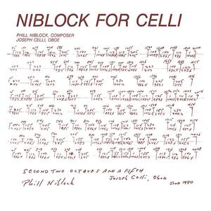 Cover of vinyl record Niblock For Celli / Celli Plays Niblock by artist 